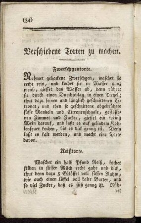Verschiedene Torten zu machen.