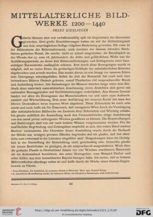 Mittelalterliche Bildwerke 1200-1400