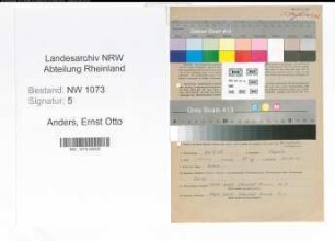 Entnazifizierung Ernst Otto Anders , geb. 24.08.1908 (Angestellter)