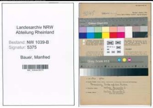 Entnazifizierung Manfred Bauer , geb. 31.08.1920 (Lehrer)