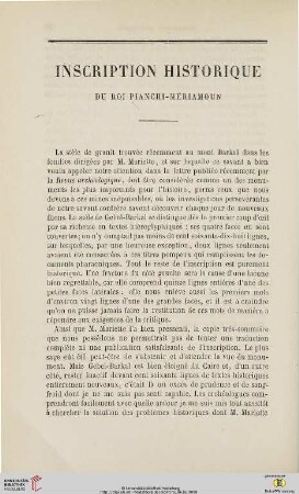 N.S. 8.1863: Inscription historique du roi Pianchi-Mériamoun
