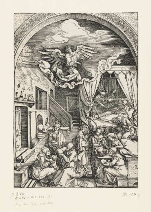 Geburt Mariens, Blatt 5 der Folge "Marienleben (nach dem Text)"