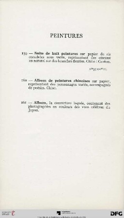 Peintures (Nr. 159-161)