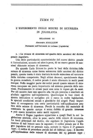 199-206, L'esperimento delle misure di sicurezza in Jugoslavia