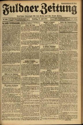 Erste Ausgabe vom Sonntag, den 22. Juli 1923.