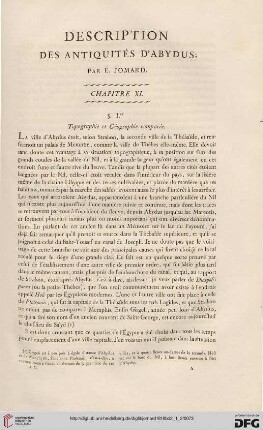 Description des antiquités d’Abydus