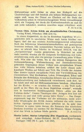 120-123 [Rezension] Luther, Martin, Mariae Lobgesang