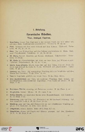 I. Abteilung (Nr. 1-362)