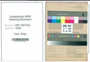 Entnazifizierung Peter Tack , geb. 01.03.1897 (Spediteur)