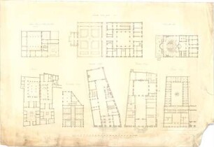 ohne Verfasserangabe; Florenz, Pompeji, Rom, Venedig (Italien); verschiedene Paläste - Grundrisse