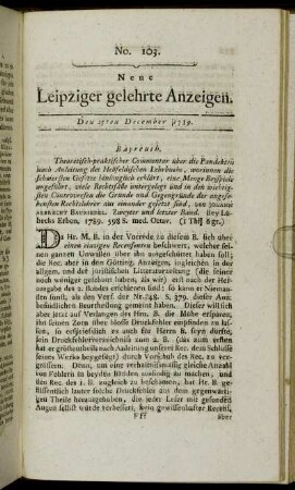 No. 103. Den 25ten December 1789.