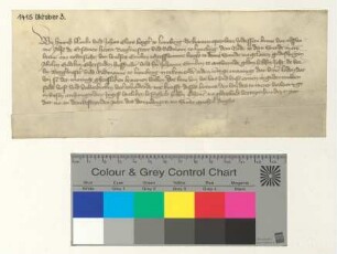 Schadlosbrief der Lüneburger Bürger Hinrik Blanke und Johan Elers für den Lüneburger Rat (Nachlass des Stralsunder Bürgers Wulf Grube).