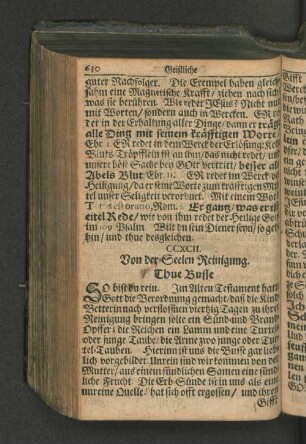 CCXCII. Von der Seelen Reinigung. Thue Busse.