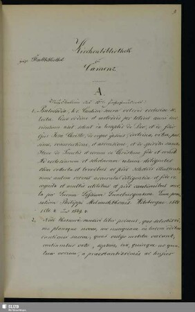 Kirchenbibliothek (jetzt Stadtbibliothek) zu Camenz