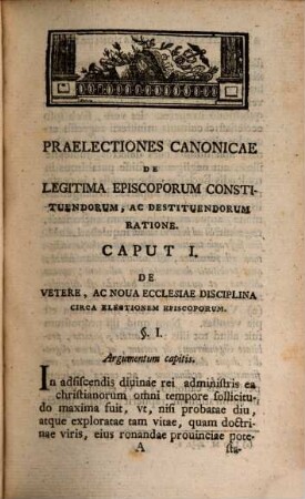 Praelectiones canon. de legitima episcoporum instituendorum ... ratione