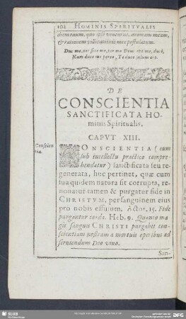 De Conscientia Sanctificata Hominis Spiritualis. Caput XIII.