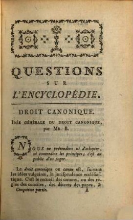 Questions Sur L'Encyclopédie, 5