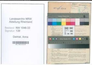 Entnazifizierung Anna Deimel , geb. 15.06.1902 (Lehrerin)