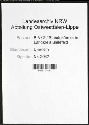 Sterberegister Standesamt Ummeln