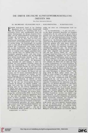 Die dritte deutsche Kunstgewerbeausstellung Dresden 1906, [3]: Raumkunst