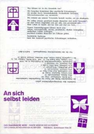 Werbe- und Informationsblatt des Diakonischen Werkes der DDR
