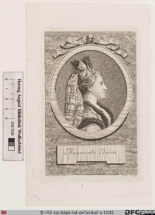 Bildnis Claire-Josèphe-Hippolyte Léris (de La Tude), gen. Clairon