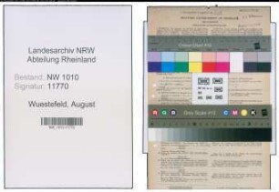Entnazifizierung August Wuestefeld , geb. 10.08.1903 (Inspektor)