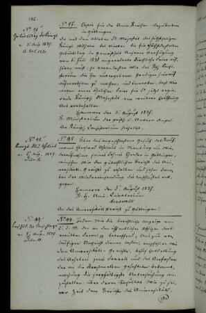 Abschriftliche Benachrichtigung [Königliches Konsistorium] über die Absage der Gottesdienste zur Geburtstagsfeier Wilhelm IV. wegen seines Ablebens.