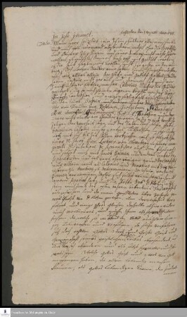 Brief von Friedrich Breckling an Gottlieb Spizel, (Abschrift).