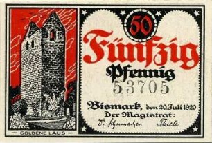 Gutschein - 50 Pfennig