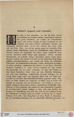 II. Raffael's Jugend und Lehrzeit