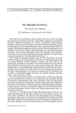 Das Algenjahr im Federsee