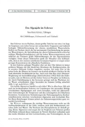 Das Algenjahr im Federsee