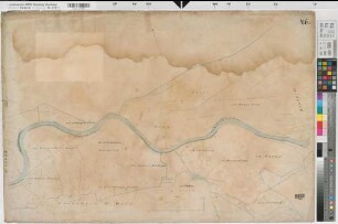 Lippe: Karte der Ufer und des Inundations-Gebietes des Lippe-Flusses von Neuhaus bis Wesel in III Sectionen. Section III: Regierungs-Bezirk Münster in 22 Blättern (12. Blatt)