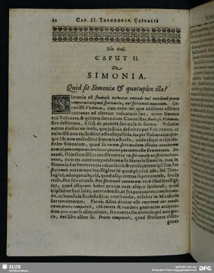 Caput II. De Simonia