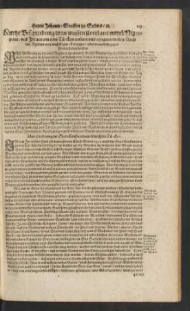Kurtze Beschreibung/ was massen Constantinopel/ Nigropont/ und Joruntum vom Türcken erobert und eyngenommen/ [...]