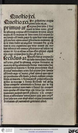 Questio xci de productione corporis primi hominis, iiii articulos.