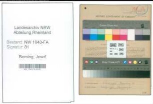 Entnazifizierung Josef Berning , geb. 20.12.1909 (Landwirt)
