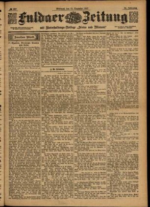 Zweite Ausgabe vom Mittwoch, den 15. Dezember 1897.