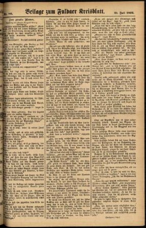 Zweite Ausgabe vom Samstag, den 23. Juli 1892.