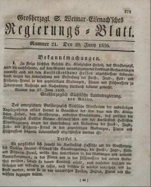 Nr. 21 : 29. Juny 1836