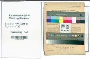 Entnazifizierung Karl Kusenberg , geb. 12.05.1895 (Malermeister)