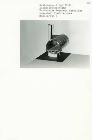 Automationszentrum, Berlin-Charlottenburg (Diplomarbeit bei Bernhard Hermkes): Modellfoto