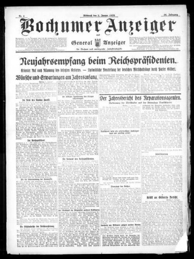 Titelseite einer Zeitung