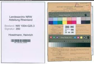 Entnazifizierung Heinrich Hoselmann , geb. 05.12.1887 (Schuhhaendler)