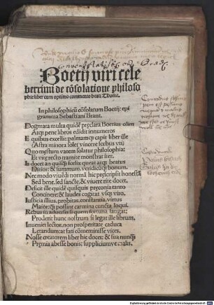 De consolatione Philosophie liber