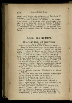 Gemeinnützige Vereine und Anstalten