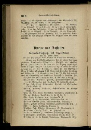 Gemeinnützige Vereine und Anstalten