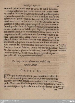 De praeparatione formae quae perficit conuexum lentis. CAPUT III.