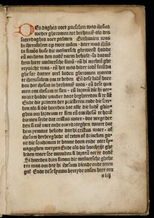 [D]Es daghes voer paeschen ...